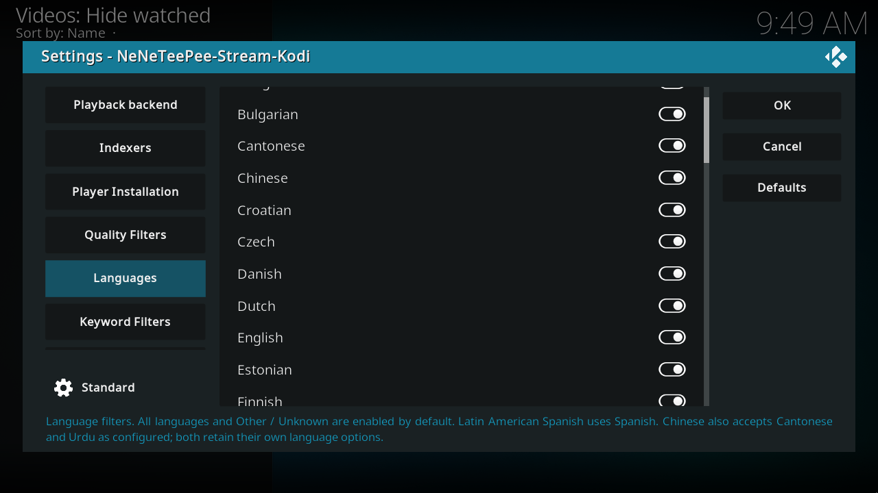 Languages, view 2