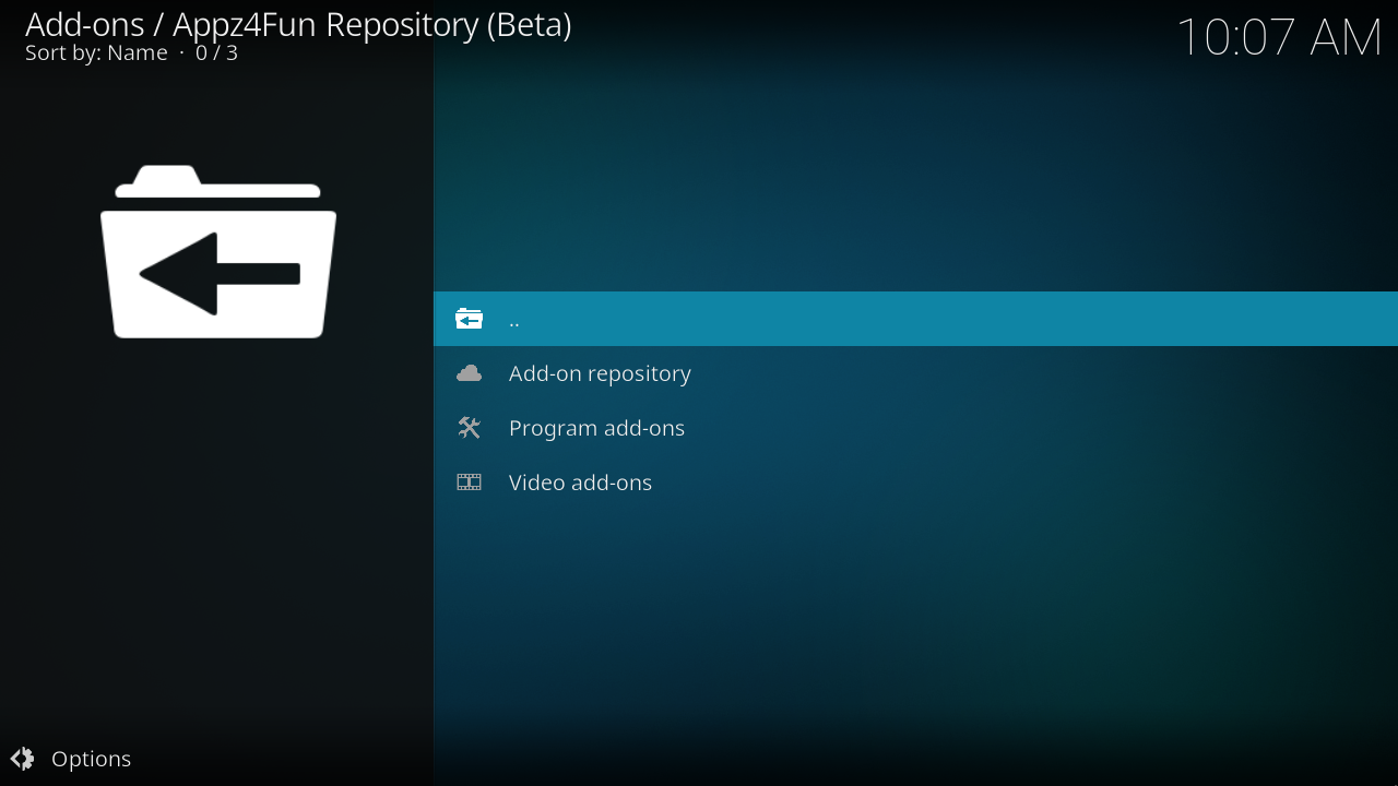 Choose Video add-ons in the Beta repository