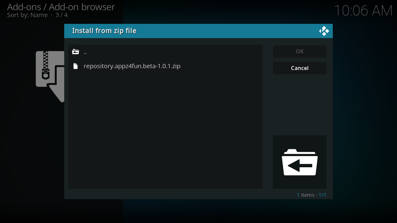 Select the Beta repository ZIP